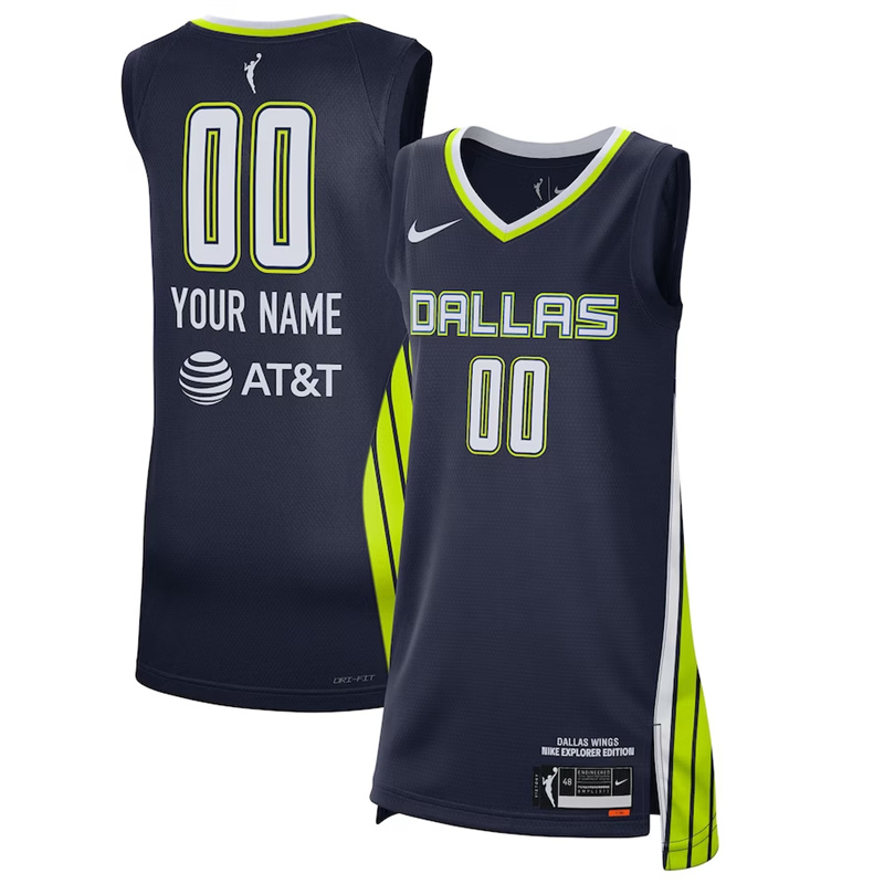 Women's Dallas Wings Active Player Custom Navy Stitched Basketball Jersey